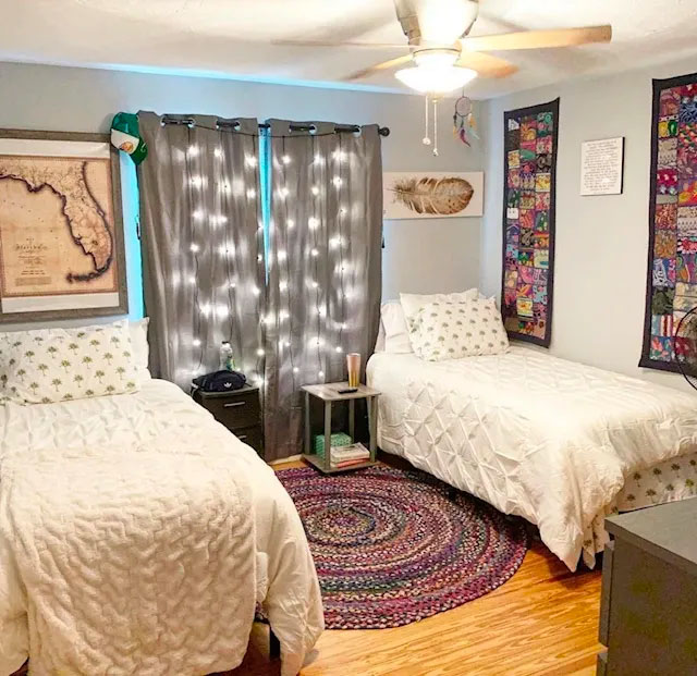 Brightly lit double room with lots of personalization is where the women residents live together providing addicts structure, accountability, support, affordable living, and resources to recreate a substance-free life.