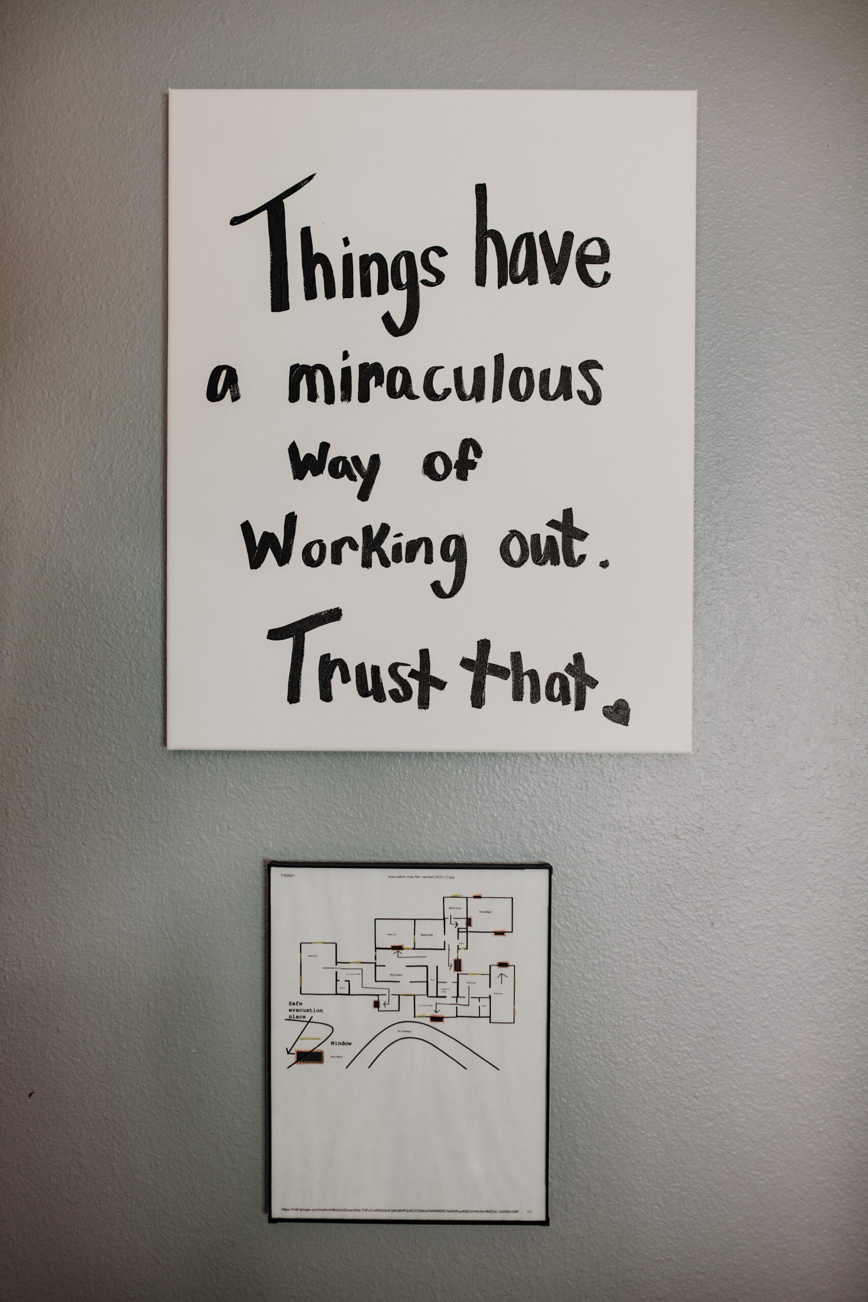 Things have a miraculous way of working out. Trust that sign in the The bright and beautiful Fresh Life Recovery Homes residence 1111 Bradenton, FL